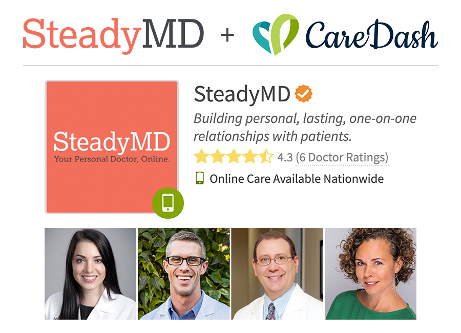 SteadyMD Collaborates with CareDash to Match Doctors with People Nationwide for Online Care